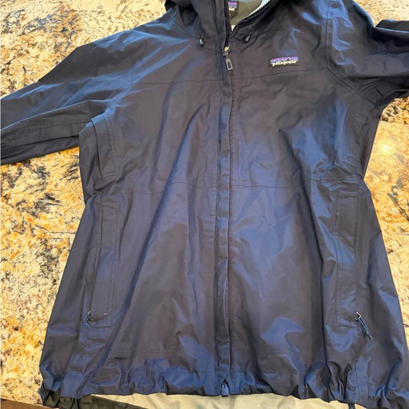 Patagonia Blue Raincoat with Hood and Water-Resistant Shell women’s XS H2NO - Picture 4 of 7